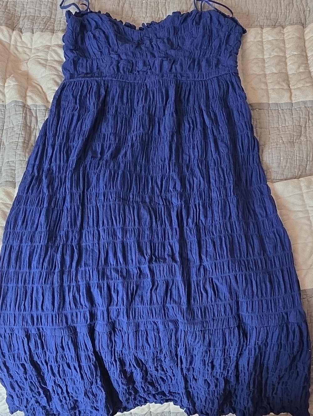 Lush Cobalt Blue Smocked Sun Dress with Spaghetti Straps